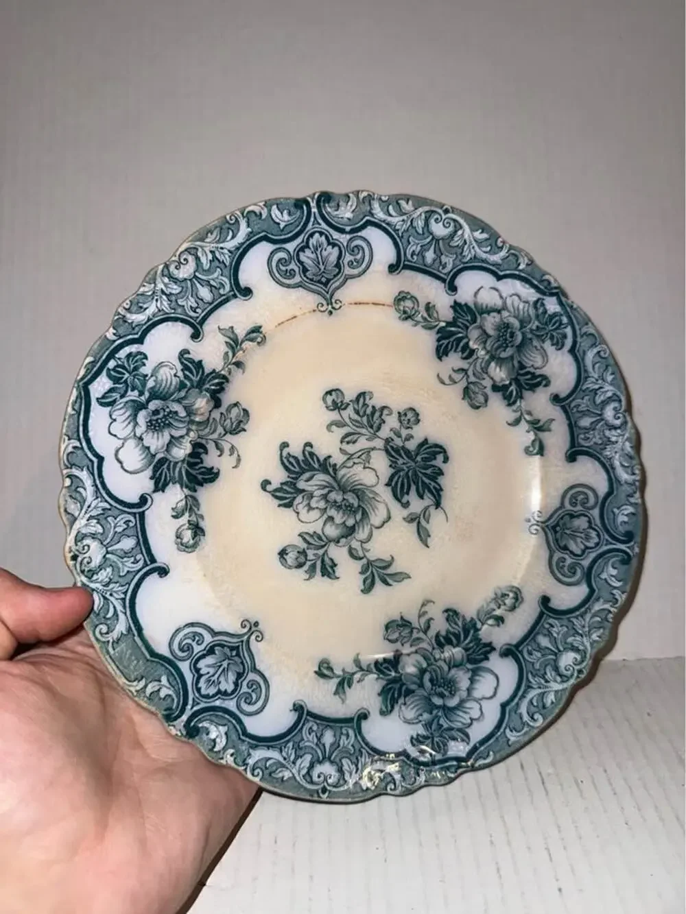 Antique 19th Century ALFRED MEAKIN ROSEBERRY SALAD PLATE 9